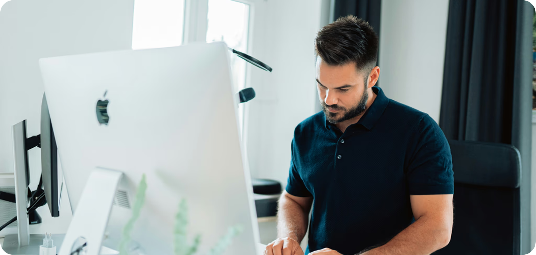 Designer working at a monitor